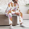 thumbnail image 5 of Mens Pajamas Set, Funny Fish Shaped Ice Cream Button-Down Pajamas for Men Long Sleeve Mens Sleepwear Lounge Pjs Set, 5 of 5