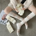 thumbnail image 4 of Milue Lace High Tube Knee Calf Socks Female Cute Long Tube College Style Stockings, 4 of 21