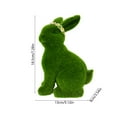 thumbnail image 3 of HuiXinOu Easter Flocked Bunny With Home Decor，Easter Decor, Holiday Table, Gift Idea(Green), 3 of 6