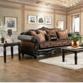 thumbnail image 2 of Majestic Royal 2 Piece Sofa Set Living Room Furniture Formal Traditional Sofa Loveseat Pillows Brown Chenille Fabric USA, 2 of 4