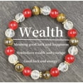 thumbnail image 3 of Pulsera de cuentas de piedra, pulsera de piedras preciosas naturales, pulsera de cuentas de cristal, ansiedad, 3 of 7