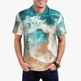 thumbnail image 1 of Fotbe Ocean Wave Crash Camiseta Polo de Golf para Hombre con Estampado – Camisa Deportiva Transpirable con Cuello Abotonado-XX-Large, 1 of 6