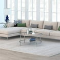 thumbnail image 2 of Evelyn&Zoe Sivil 36" Wide Round Coffee Table with Glass Top, Nickel, 2 of 11
