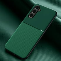 for Samsung S24 FE Case, Galaxy S24 FE Cover, PU Leather Anti-Scratch Shockproof Soft TPU Rubber Magnetic Luxury Hybrid Business Back Case for Samsung Galaxy S24 FE Phone, Green