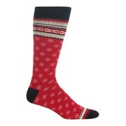 HOTSOX Red Printed Dress Crew Socks 10-13