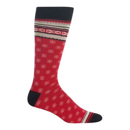 HOTSOX Red Printed Dress Crew Socks 10-13