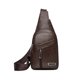 thumbnail image 2 of Bolso Sling Impermeable Crossbody Tote | Mochila unisex de cuero sintético | Riñonerera ligera antirrobo | Negro, Caqui, Marrón | Bolso de hombro de viaje de 11,8"x6,6"x1,9" | Organizador, 2 of 6