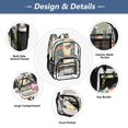 thumbnail image 5 of Iauyy Clear Backpack Heavy Duty PVC Transparent Backpack for College Workplace, Flag Sea-fish Print, 5 of 8