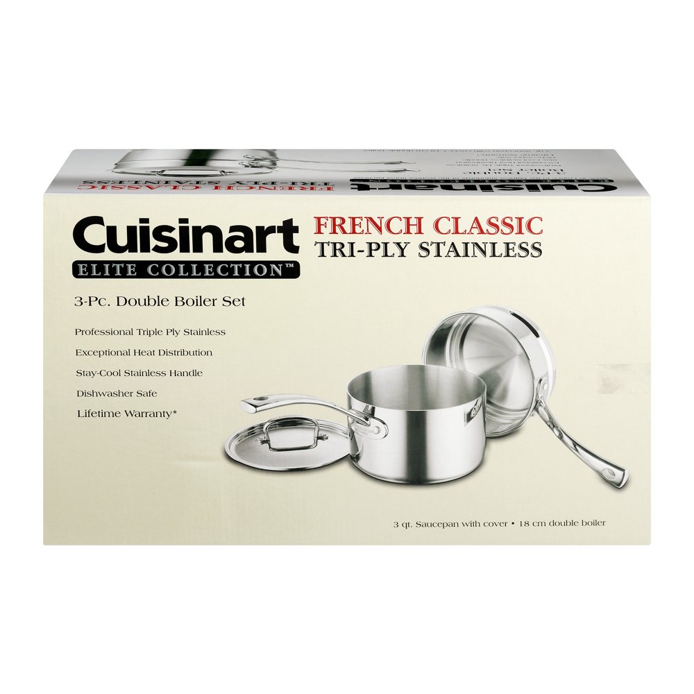 Cuisinart French Classic TriPly Stainless Steel 3Pc. Double Boiler