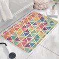 thumbnail image 3 of Multi Color Triangle Checkered Flannel Non Slip Door Rugs,Washable Door Mats Indoor,Decorative Door Mats,Dirt-Resistant and Absorbent Doormat for Entrance,Bedroom,Kitchen,Bathroom,23.5"x16", 3 of 5