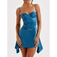 thumbnail image 2 of Biezeib Women's Summer Cami Dress Solid Color Spaghetti Strap Low Cut Backless Slim Mini Dress, 2 of 6