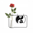 thumbnail image 1 of Culture Yin-yang Flower Pattern Artificial Rose Flower Hanging Vases Decoration Bottle, 1 of 3