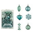thumbnail image 2 of Fiudx Juego de Bolas Navideñas, 16 Piezas de Adornos Navideños con Purpurina Pintada, Forma de Copo de Nieve, Corazón, Caramelo, Nuez, Decoración para Árbol y Corona, Decoración para Fiestas, Regalo, 2 of 2