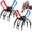 2, variant on 2 Pack Fish Gripper, Non-Slip 3 Claw Metal Fishing Pliers Gripper for Fish Control Clamp, Colorful Fishing Claw Grabber Holder