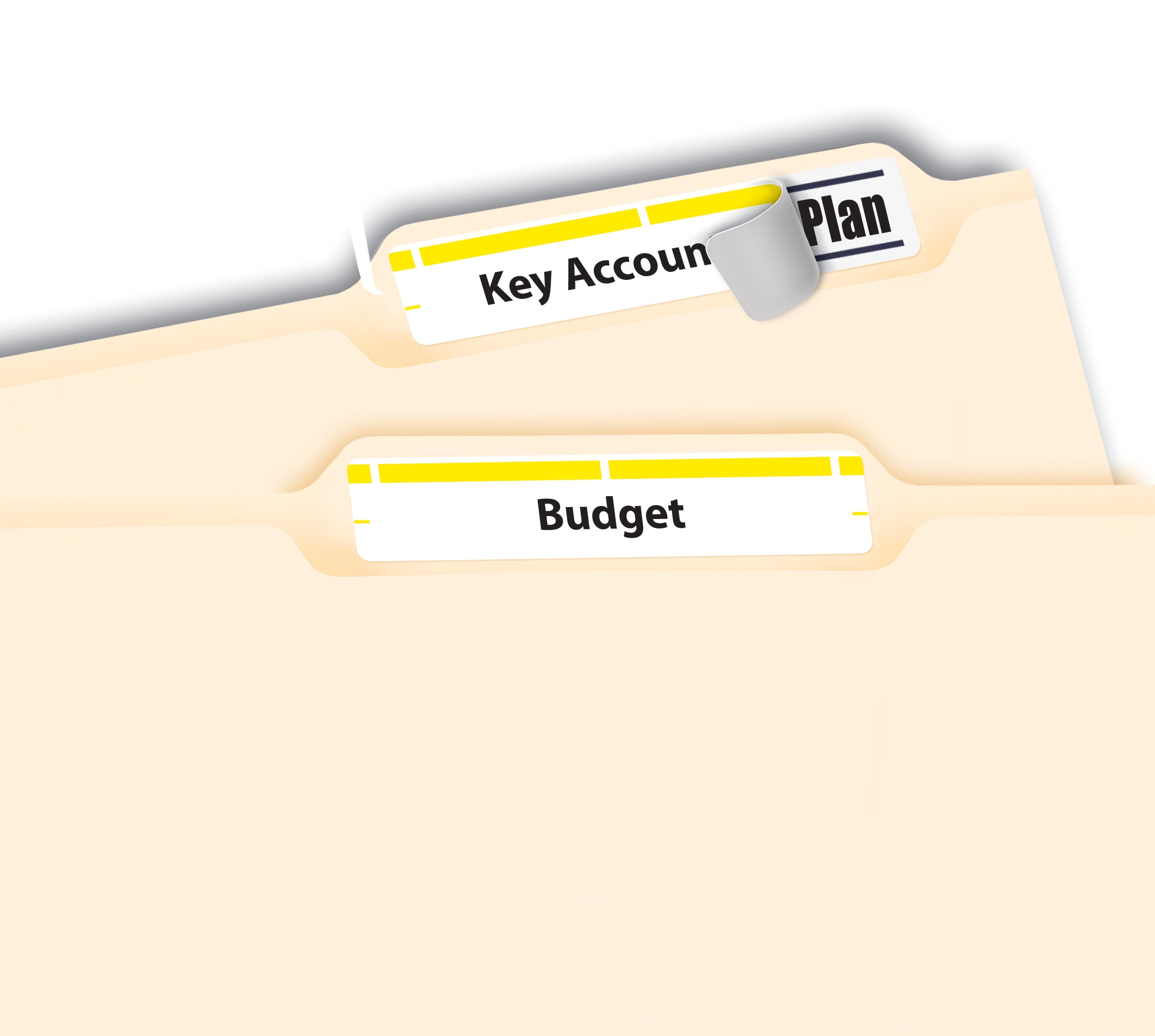 Avery File Folder Labels, 2/3" x 3-7/16", White/Yellow (5366)