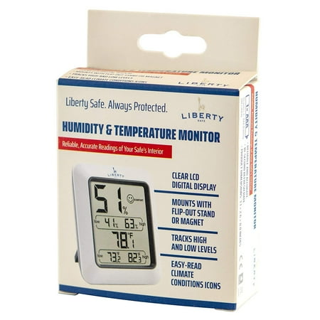 pp Safe Humidity and Temperature Monitor Hygrometer - Detects Gun Safe Internal Conditions