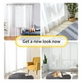 thumbnail image 4 of Haperlare White Sheer Curtains 95 inch Long Living Room Embroidered Semi Sheer Voile Window Curtain Tab Top Drapes for Bedroom, 52"Wx95"L, 2 Panels, 4 of 6
