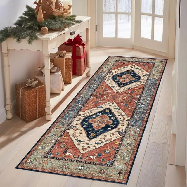 Hallway 榵Washable Long Non Slip Area Carpet - Soft Throw for Bedroom Water Absorbent Entryway Rug Runner - Indoor Entrance Floor Mat for Kitchen Laundry Room
