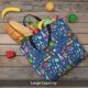 thumbnail image 5 of Disketp Different Chemical Things Bolsa Tote de Lona para Mujer, Bolso de Hombro y Cruzado con Cierre de Cremallera, 5 of 7