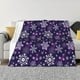 thumbnail image 1 of Fotbe Christmas Purple Snowflakes Manta de Franela con Estampado, Manta Ultrasuave para Cama, Sofá, Auto, Hipoalergénica y Antibolitas-60"x50", 1 of 6