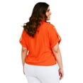 thumbnail image 3 of Blusa Roman Fashion con moño Tallas Extras 1819 Naranja 40, 3 of 6