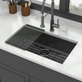thumbnail image 7 of 30 Inch Undermount Kitchen Sink, 30”x18”x10” Black Kitchen Sink 16 Gauge 10 Inch Deep Single Bowl Kitchen Sink Basin, 7 of 7