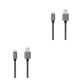 thumbnail image 2 of Cateissary Cable estándar USB multicolor 1 m/2 m/3 metros carga rápida teléfono móvil carga rápida para teléfono Android línea alámbrica negro androide 2m 2Conjunto, 2 of 6