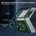 thumbnail image 4 of Decase Case for Samsung Galaxy Z Flip 7, Shockproof Magnetic 360° Rotating Kickstand Phone Case, Wireless Charging Supported,Darkgreen, 4 of 11