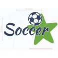 thumbnail image 2 of Bedroom Décor Soccer with Star Wall Decals Stickers 23x14-Inch, Deep Blue/Lime Green, 2 of 6
