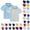 Light Blue+Gray, variant on GERsome 2 Pack Unisex Kids Short Sleeve Summer Tops Button-Down Collar Shirt School Uniform Solid Color Shirts for Boys Girls, 1-13 Years