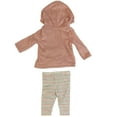 thumbnail image 2 of Carter's Girls 2 Piece Fleece Hoodie & Striped Legging Set (6M), 2 of 2