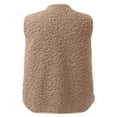 thumbnail image 4 of adviicd Womens Sherpa Vest Sleeveless Fleece Jacket Fuzzy Warm Outerwear Button Down Winter Vests Lightweight Soft Clothes (Khaki, 3XL), 4 of 5