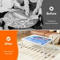 thumbnail image 3 of Lifewit 1500 Piece Puzzle Table with Foldable Legs, Divided Drawers, Extra Felt Trays, Protective Cover, 33.3" x 25.4", ABS Plastic, White, 3 of 10