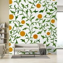 Idea4wall 4pcs Floral Bloom and Citrus Vibrant Design Wall Murals, Removable Self-Adhesive Stick Wallpaper Large Wall Stickers for Home Decorative, 96"x108"