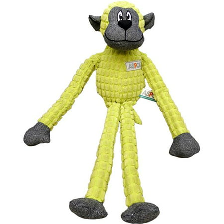 Green Burlap & Pixel Monkey Pet Toy