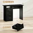 thumbnail image 3 of HOMCOM Computer Desk with Drawers, 39" Home Office Desk with Open Shelf, 3 of 10
