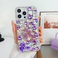 thumbnail image 6 of Decase iPhone 7 / 8 / SE 2022 & 2020 Case for Girls Women 3D Luxury Bling Glitter Diamond Crystal Rhinestone Butterfly Case Cover with Charm Pendant Wristband Fashionable Laser Phone Shell,Purple, 6 of 6