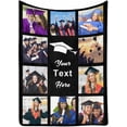 thumbnail image 3 of Customized Blanket with Picture Your Text Here 10 Photos Blankets Personalized Gifts for Adults Family Dad Mom Couples,Custom Photo Blanket Memorial Gifts for Christmas Birthday Blankets, 3 of 5