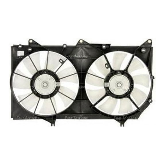 4-Seasons 75366 Cooling Fan Assembly, Dual fan, Radiator and A/C Condenser Fan Fits select: 2002-2006 TOYOTA CAMRY, 2002-2003 LEXUS ES