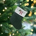 thumbnail image 2 of Luoshdecor Christmas Weave Stockings,Small 7.8 in Green Embroidered Letter R Christmas Stocking for Tree Home Party Decor, 2 of 5