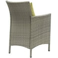 thumbnail image 3 of Modway Conduit Outdoor Patio Wicker Rattan Dining Armchair Set of 2 in Light Gray Peridot, 3 of 3