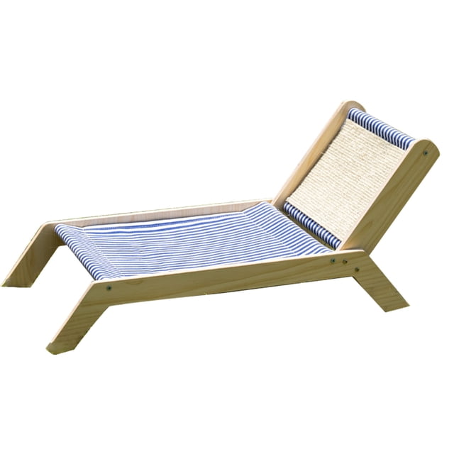 Silla de playa elevada para gatos, ideal para todas las estaciones, con rascador de sisal para exteriores e interiores.