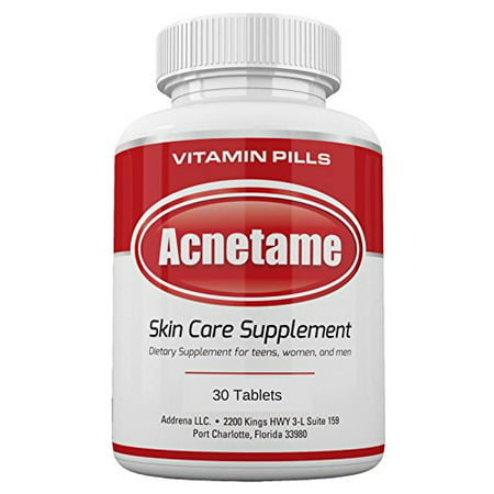 Acnetame 30 Ct Acne Pills- Supplements for Acne Vitamin Treatment- Tablets to Clear Oily Skin for Women, Men, Teens, and (Best Acne Treatment Pills)