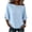70#Light Blue, variant on Tops for Women Dressy Casual Loose 3/4 Sleeve Shirts Lightweight Crewneck Beach Vacation Outfits Wine 2XL