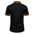 thumbnail image 4 of COSFO Casual Mens Short Sleeve Button Down Shirts Colorblock Summer Shirts with Pocket Collared Relaxed Fit Tops, 4 of 9