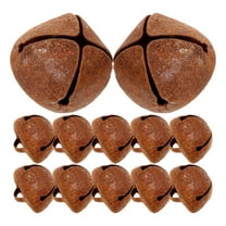 CTIRCHIU 50Pcs Vintage Rusty Christmas Jingle Bells Brown Metal Ornaments for Holiday Tree Decor