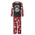 thumbnail image 2 of Elippeo Family Matching Christmas Pajamas, Letter  Hat Print Long-Sleeved Tops + Deer Pattern Trousers Sleepwear Outfits, 2 of 10