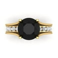 thumbnail image 2 of Clara Pucci 14K Yellow Gold 3.39 Natural Onyx Engraveable Engagement Ring + Wedding Band Set, 2 of 7
