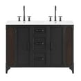 thumbnail image 5 of Modway Steamforge 48" Double Sink Bathroom Vanity in White Black, 5 of 11