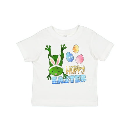 

Inktastic Hoppy Easter Cute Frog with Bunny Ears and Decorated Eggs Gift Toddler Boy or Toddler Girl T-Shirt